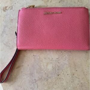 Michael Kors Vibrant Pink Wristlet Clutch